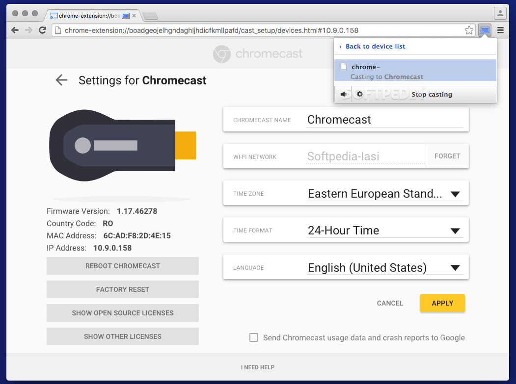 download the chromecast extension for mac
